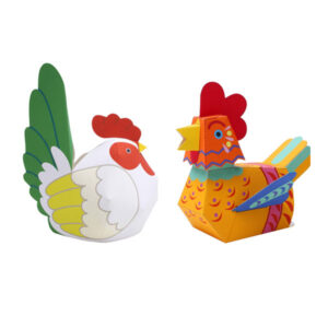 فیگور (مجسمه) مدل کاردستی ساختنی طرح مرغ و خروس (1)