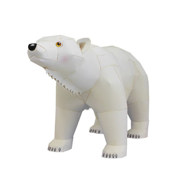 فیگور (مجسمه) مدل کاردستی ساختنی طرح خرس قطبی (2)