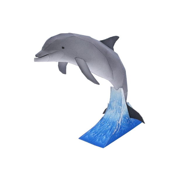 فیگور (مجسمه) مدل کاردستی ساختنی طرح دلفین