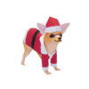 فیگور (مجسمه) مدل کاردستی ساختنی طرح سگ شیواوا با لباس هاوایی و کریسمس