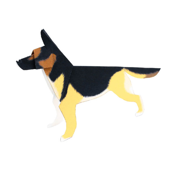 فیگور (مجسمه) مدل کاردستی ساختنی طرح سگ ژرمن شپرد