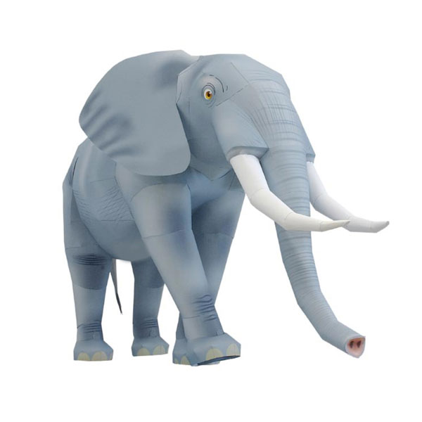 فیگور (مجسمه) مدل کاردستی ساختنی طرح فیل