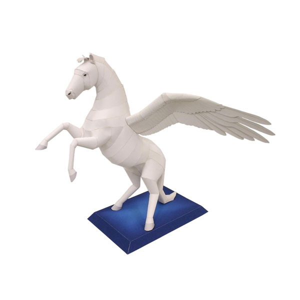 فیگور (مجسمه) مدل کاردستی ساختنی طرح پگاسوس اسب بالدار