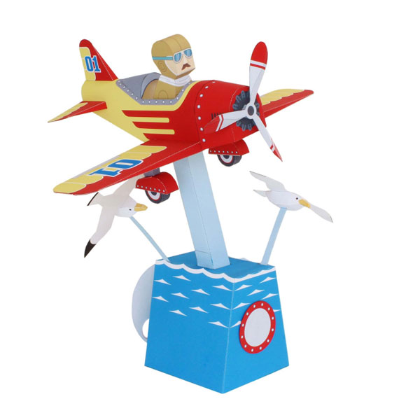 ماکت مینیاتوری مدل کاردستی ساختنی طرح خلبان و هواپیما (1)