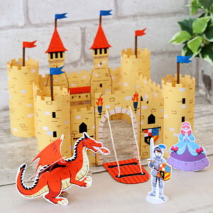 ماکت مینیاتوری مدل کاردستی ساختنی طرح قلعه قرون وسطی